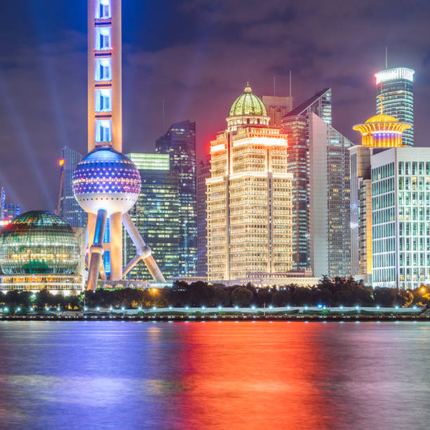 istock Landmarks of Shanghai with Huangpu river 641705344