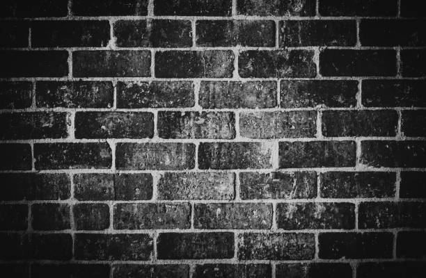illustrations, cliparts, dessins animés et icônes de texture grunge noir sur fond de mur de brique. abstract grunge texture - wall brick backgrounds textured effect