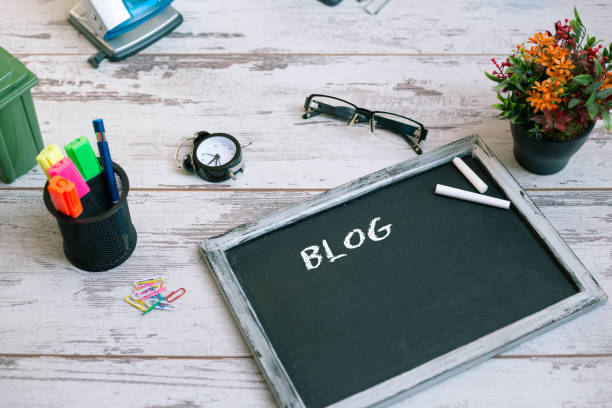 istock Title blog and Business (school) accessories 641711840