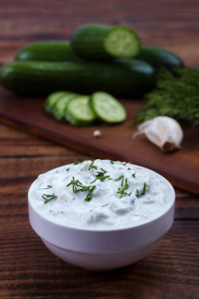 istock Tzatziki sauce and ingredients. 641712072