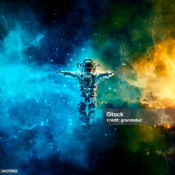 Astronaut Im Raum Stockfoto und mehr Bilder von Weltall - Weltall, Astronaut, Schwerelosigkeit