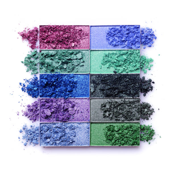 istock Colored crashed eyeshadow for make up as sample of cosmetic product 641713086