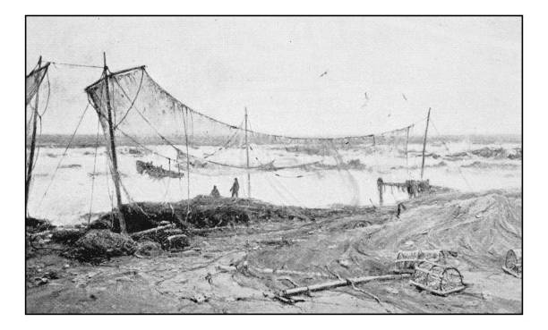istock Antique photo of paintings: Nets and traps 641719866