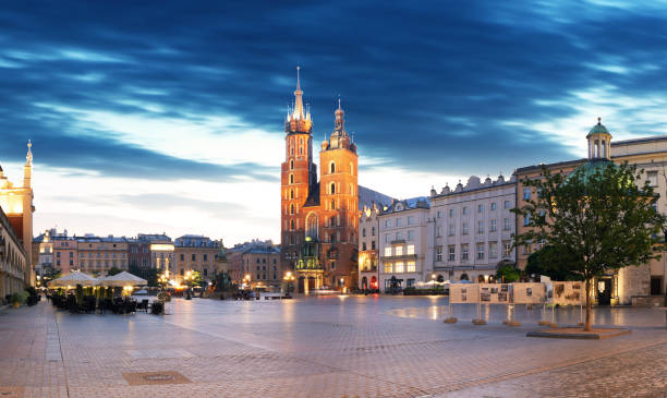 istock Krakow Market Square, Poland at night 641721508