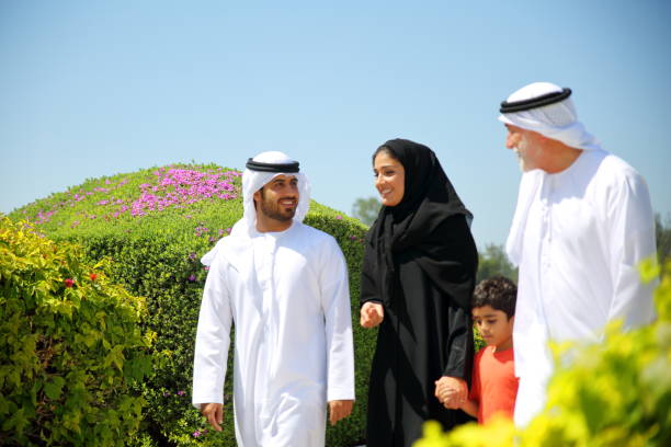 istock Arab Emirati family outdoors in park 641725552