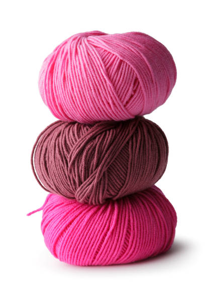 istock Textile: Balls of Wool Isolated on White Background 641732098