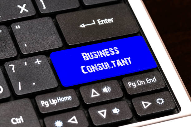 istock Business Concept - Blue Business Consultant Button on Slim 641732362
