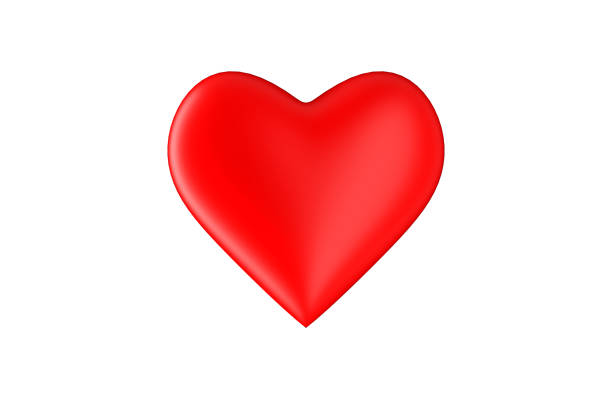 istock Valentine's Day red heart on white background. Red love symbol. 641732476