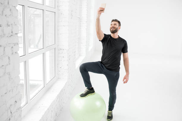 istock Man having break in the gym 641737936
