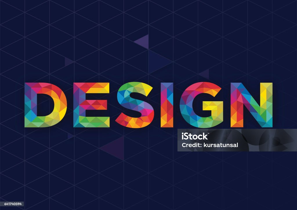 Vector Word Design Modern Geometric Vector Design With Design Word Stock Illustration ...