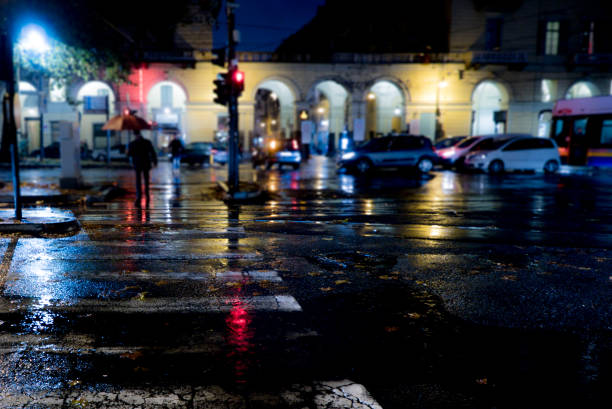 istock Raining in the city at night 641742242