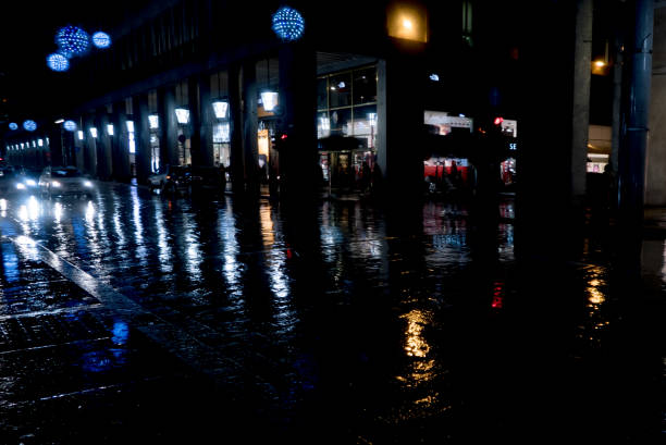 istock Raining in the city at night 641742244