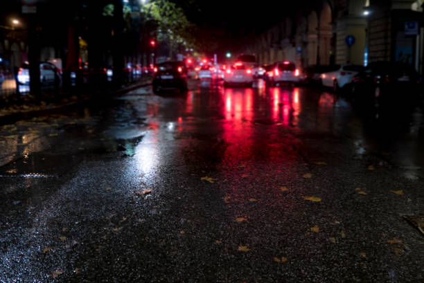 istock Raining in the city at night 641742276