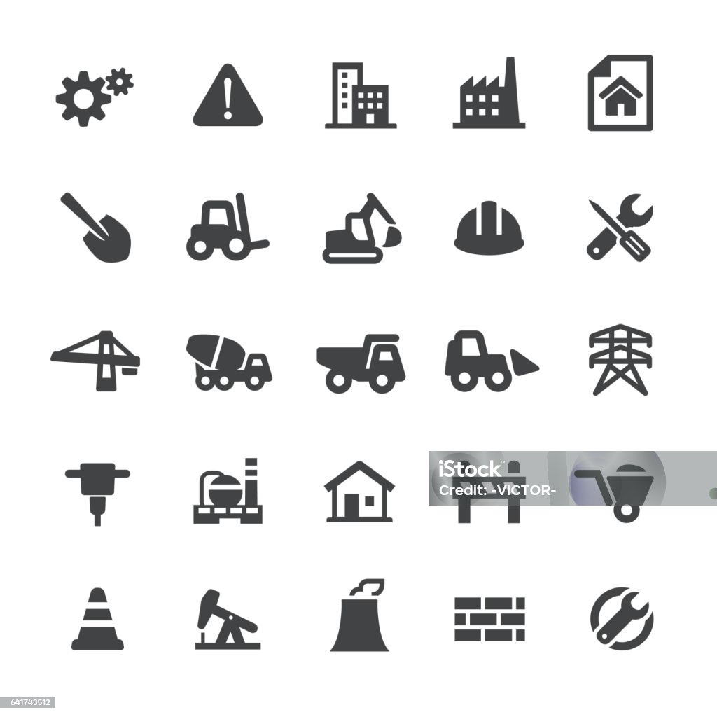 Construction Icons - Smart Series Construction Icons Construction Industry stock vector