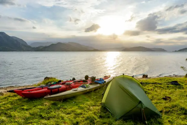 Photo of Camping and Kayaking in a Fjord in Norway during summer