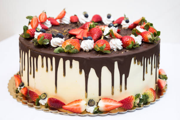 istock strawberry birthday cake on white background 641745282