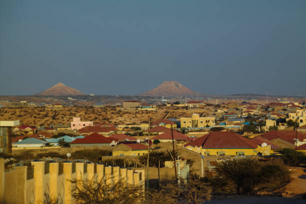 하르게이사, 소말리아 소말릴란드의 큰 도시에 공중 보기 - somaliland 뉴스 사진 이미지