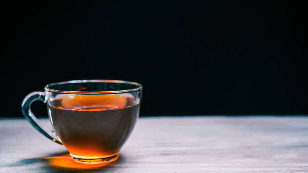 istock Cup of tea on dark background 641748660