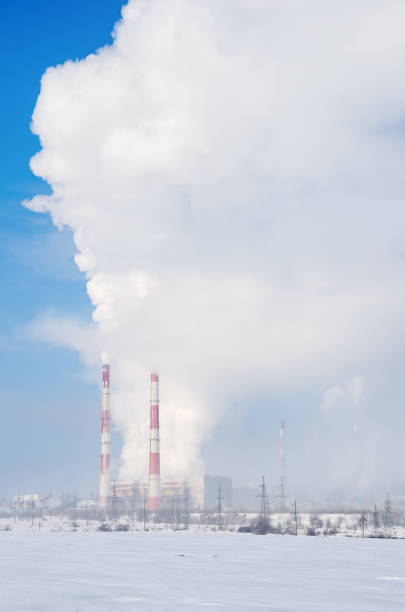 istock Smoke and evaporation over the CHP in winter 641748896