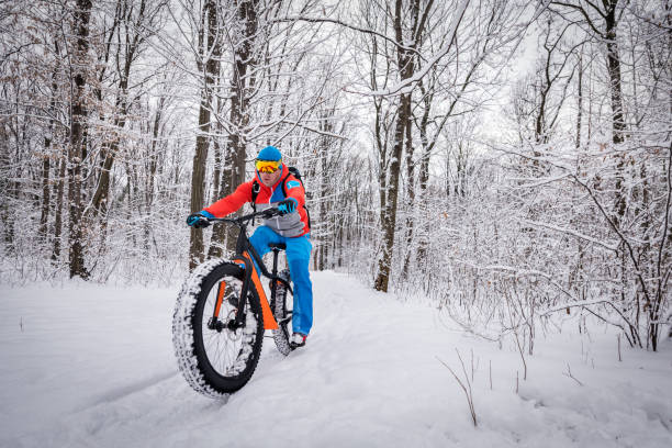 istock Bicycle rider in the forest 641750340