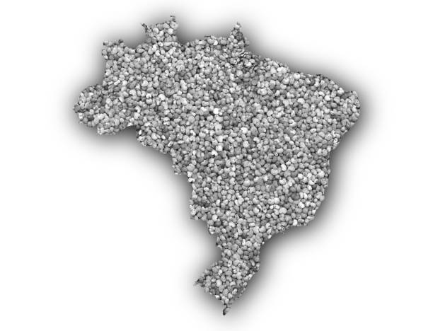 istock Map of Brazil on poppy seeds 641750882