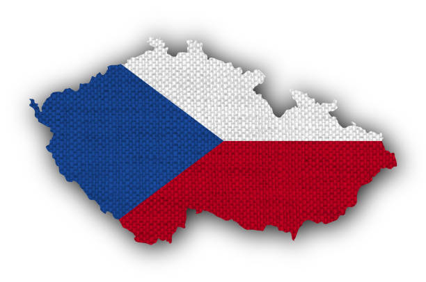 istock Textured map of Czech Republic in nice colors 641751716