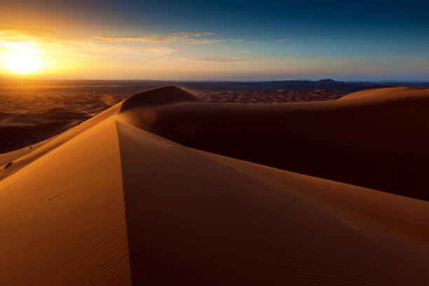 istock Sunrise at Erg Chebbi Sand Dunes, Morocco, Africa 641758492