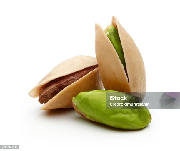 Pistachio Nuts Stock Photo - Download Image Now - Pistachio, White Background, Single Object