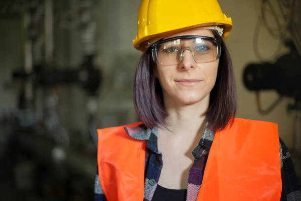 istock Woman manager in metal industry 641765390
