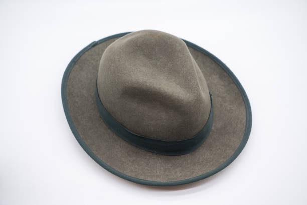 istock vintage green hat isolated with white background. 641771476