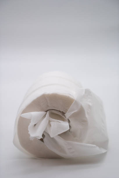 istock white toilet paper roll in closeup isolated on a white background. 641771704