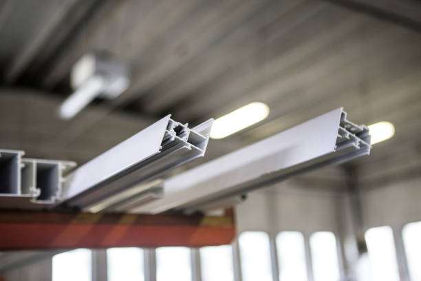 Many profiles./Aluminum aluminum color, industrial processes