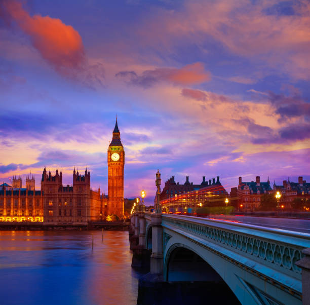 istock Big Ben Clock Tower London at Thames River 641784416