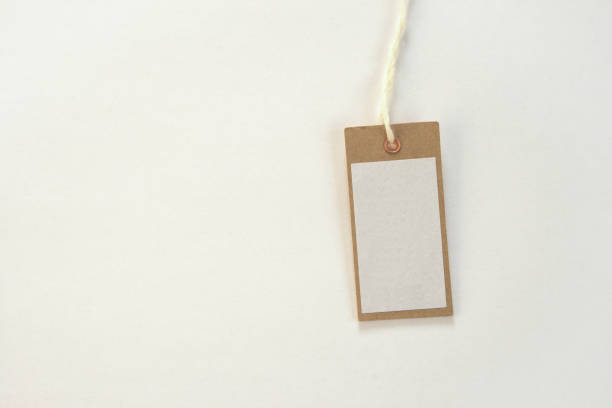 istock Cardboard price label hanger on white background 641786426