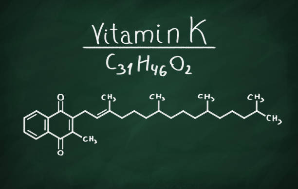 Structural model of Vitamin K stock photo