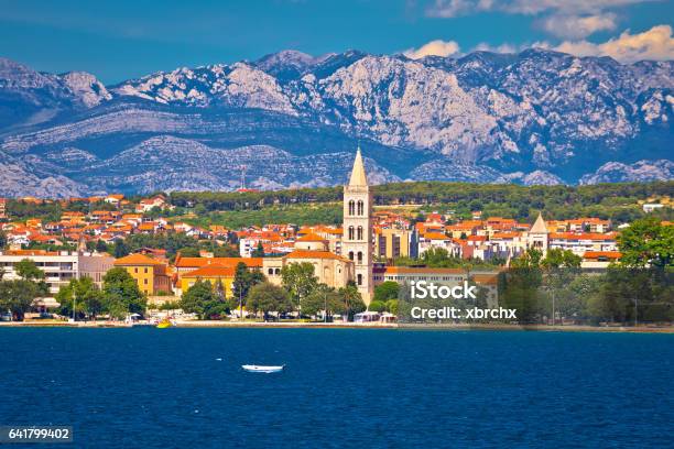 Zadar Waterfront View From The Sea Dalmatia Croatia Stock Photo - Download Image Now