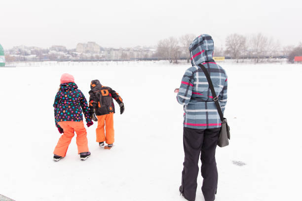 istock Brother and sister winter fun 641799556