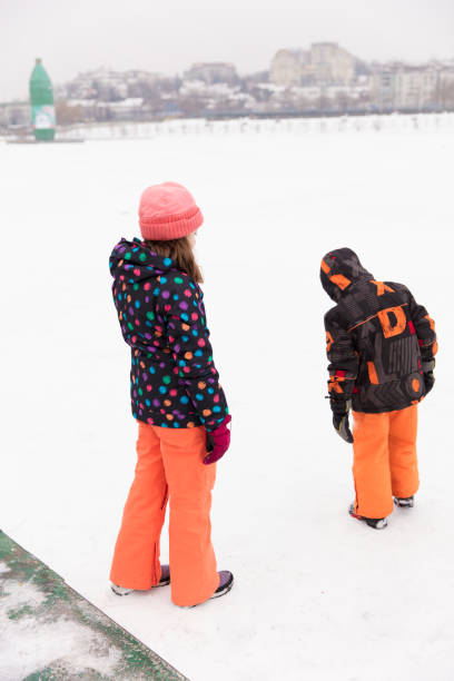 istock Brother and sister winter fun 641799628