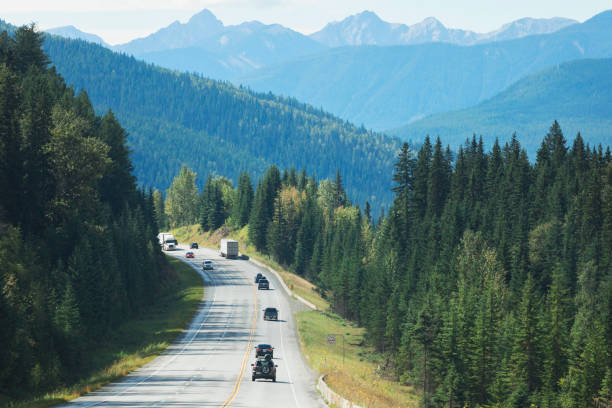 istock Traffic on the highway in British Columbia, Canada 641802548
