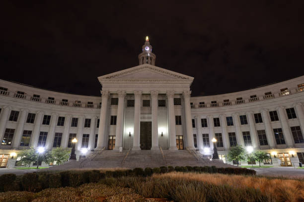 istock Denver City and County Building at Night 641807808