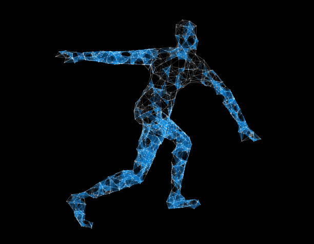 istock Technology sense of the line of human models, technology lines 641809208