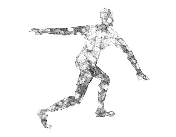 istock Technology sense of the line of human models, technology lines 641809248