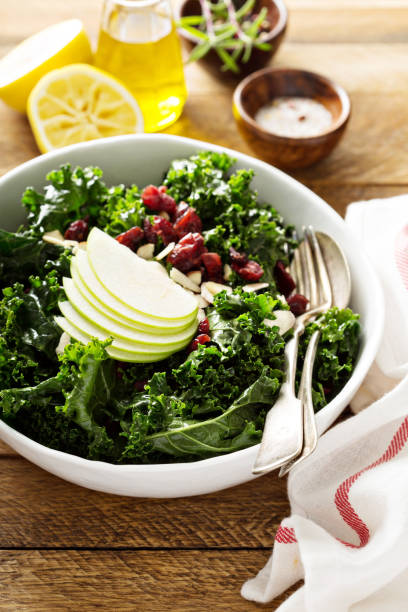 istock Kale salad with dried cranberry and apple 641809632