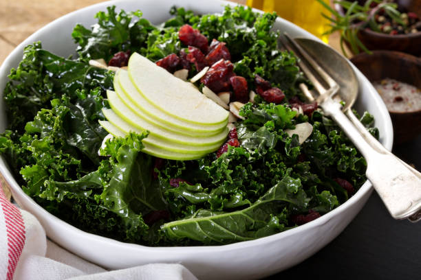 istock Kale salad with dried cranberry and apple 641809640