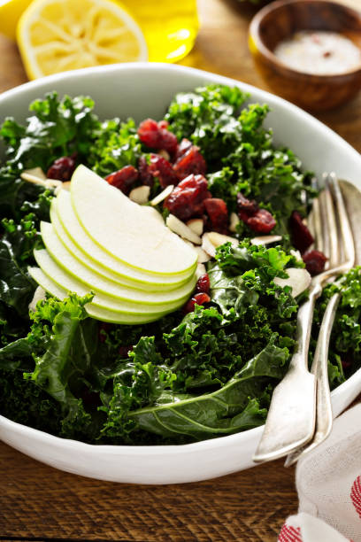 istock Kale salad with dried cranberry and apple 641809650
