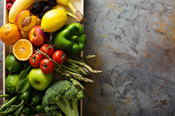 istock Fresh colorful vegetables and fruits 641809770