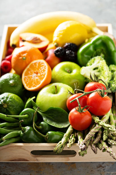 istock Fresh colorful vegetables and fruits 641809826
