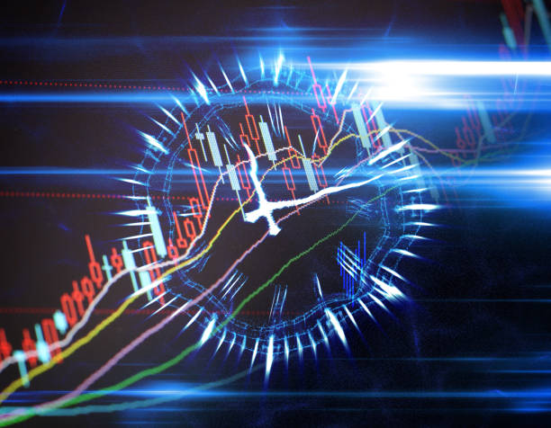 istock Luminous watches and stock market data 641820358