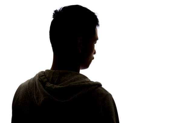 istock Silhouette man portrait, concept of unknown, anonymous, unnamed etc 641825640