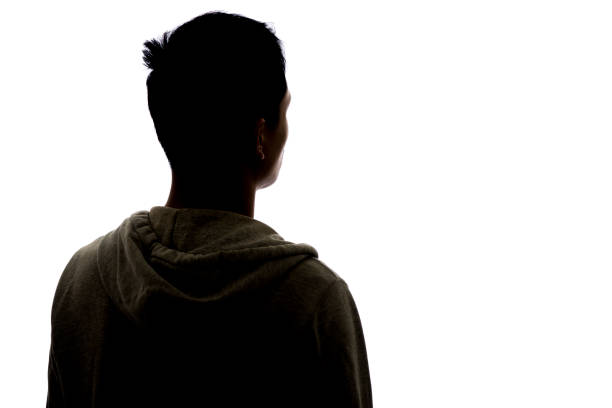 istock Silhouette man portrait, concept of unknown, anonymous, unnamed etc 641825644